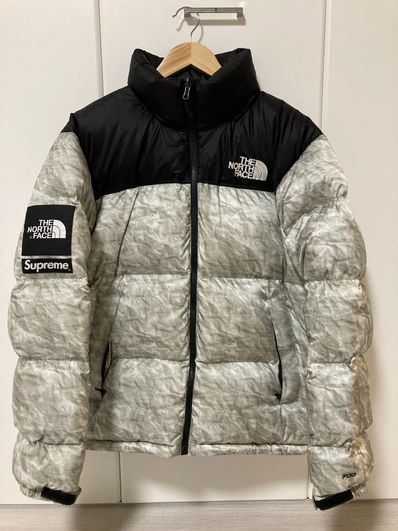 Supreme x The North Face Nuptse Jacket "White Paper Print"