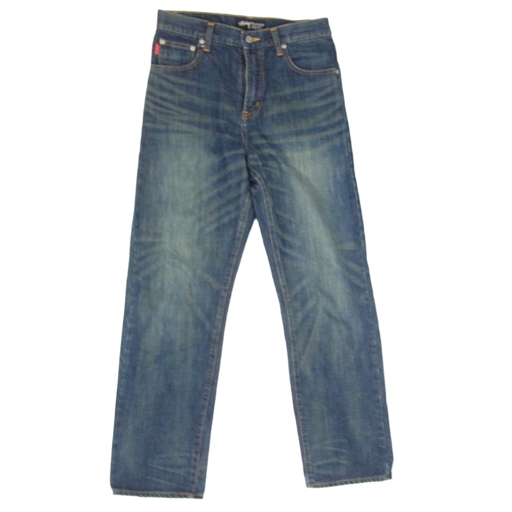 STUSSY ステューシー デニムパンツ 金タグ rough and rugged denim ロゴ 刺繍 ライトオンス デニム パンツ インディゴブルー系 28【中古】