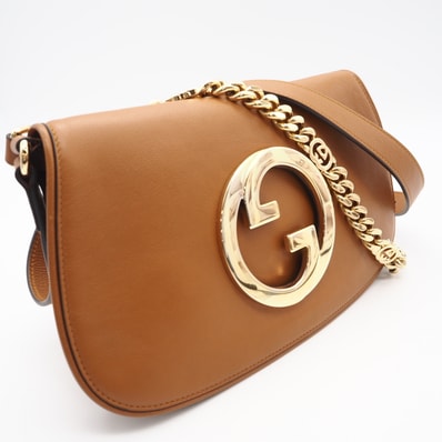 美品 GUCCI グッチ ブロンディ ショルダーバッグ 699268 2wayショルダーバッグ キャラメル レザー レディース