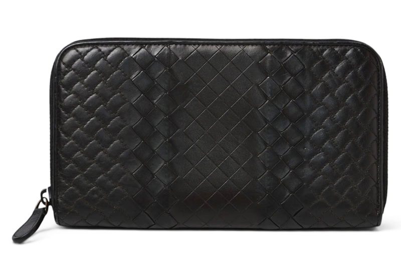 ボッテガヴェネタ 財布/マルチウォレット BOTTEGA VENETA 長財布/ラウンドファスナー式 インペラトーレ ブラック【中古】