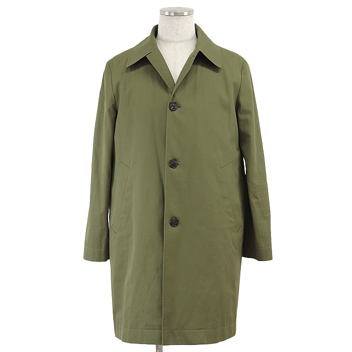 美品 ポール・スミス ステンカラー バルマカーン コート メンズ オリーブ M2 Paul Smith