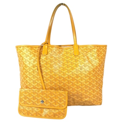 ゴヤール GOYARD サンルイPM サンルイ PM ポーチ付き 肩掛け ロゴ ショルダーバッグ トートバッグ PVC/レザー イエロー