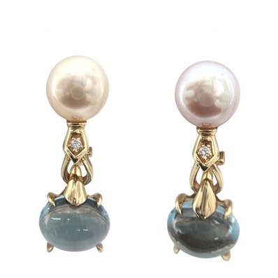 BVLGARI ブルガリ ピアス アレグラ 1Pダイヤ スイング 18金YG 750 ジュエリー アクセサリー K18イエローゴールド ダイヤモンド ゴールド金具 レディース 約16.4g 美品【中古品】