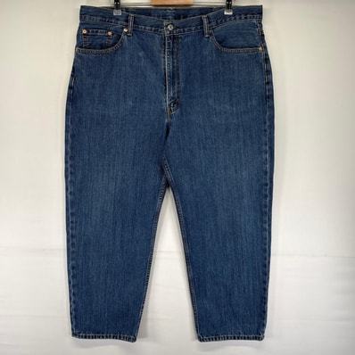 古着 リーバイス Levi's デニム パンツ Gパン ジッパーフライ 5ポケット 大きいサイズ 550 テーパード W42 L29 ブルー系 メンズ