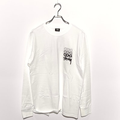 Stussy CDG Dot LS Tee "White"
