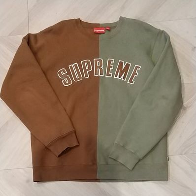 Supreme Split Crewneck Sweatshirt "Brown"