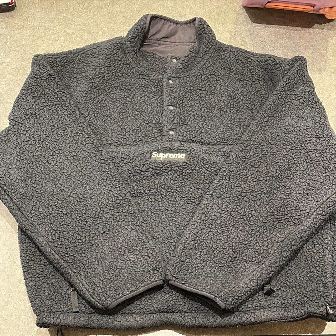 Supreme Polartec Shearling Reversible Pullover "Black" (24FW)