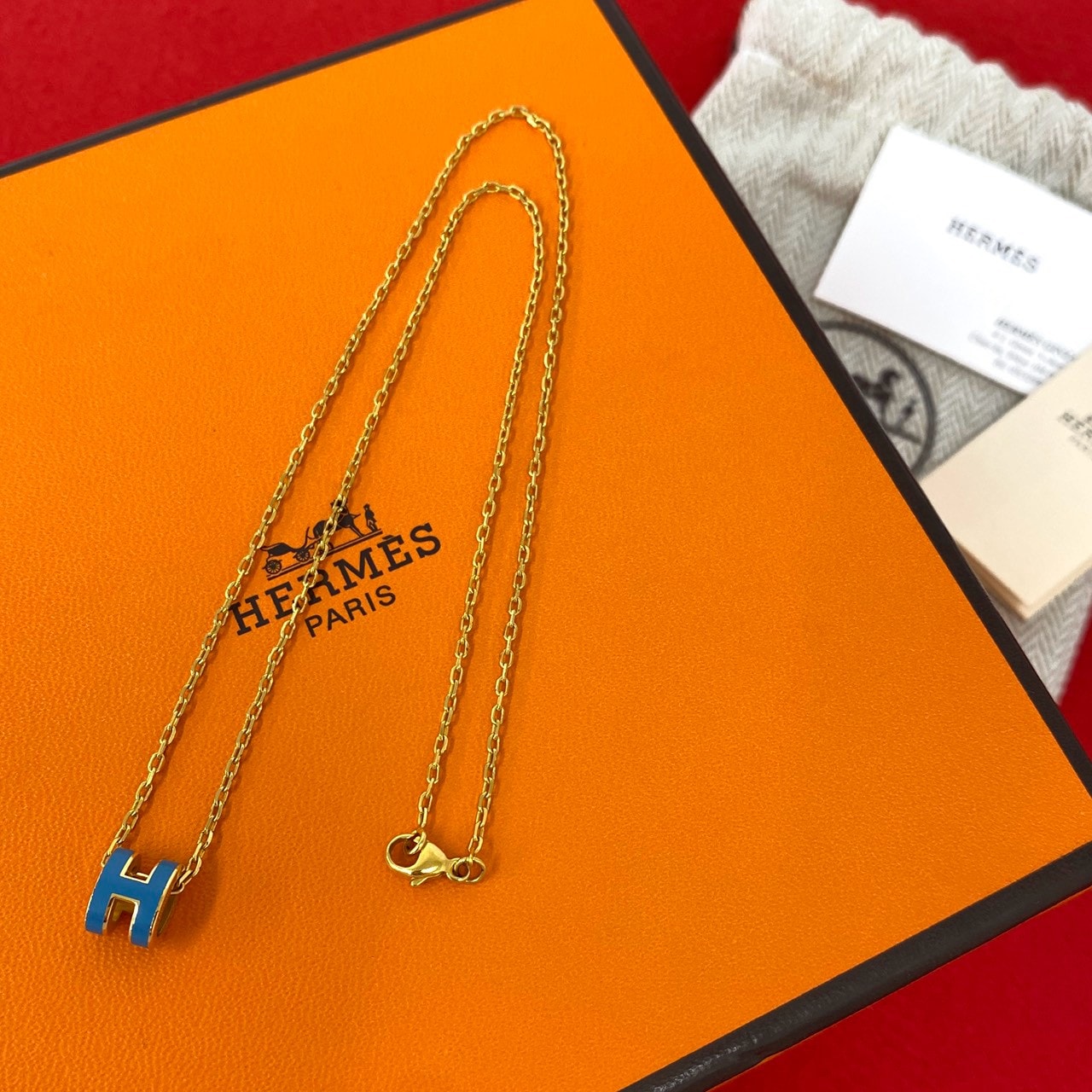 HERMES エルメス ミニ ポップアッシュ ネックレス GP ネックレス ゴールド
 40364