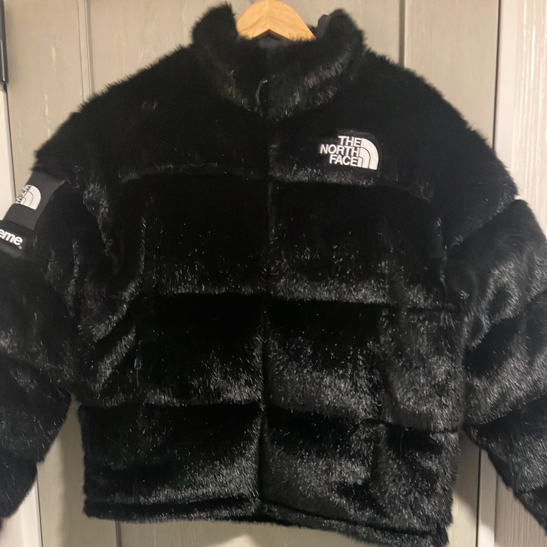 Supreme x The North Face Faux Fur Nuptse Jacket "Black"