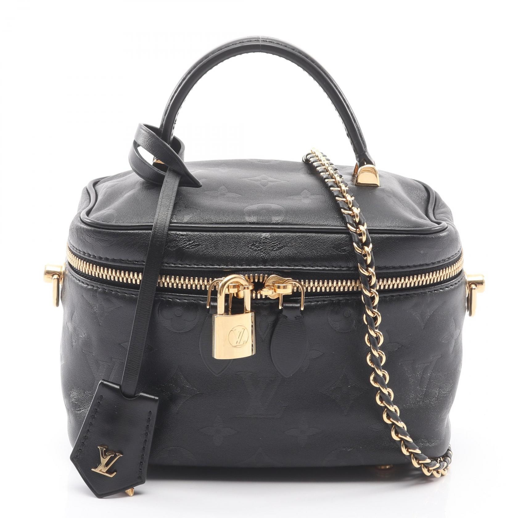 ルイ・ヴィトン LOUIS VUITTON ヴァニティPM 2WAY ハンドバッグ バッグ レザー モノグラム・インク レディース ブラック系 M57118 【中古】