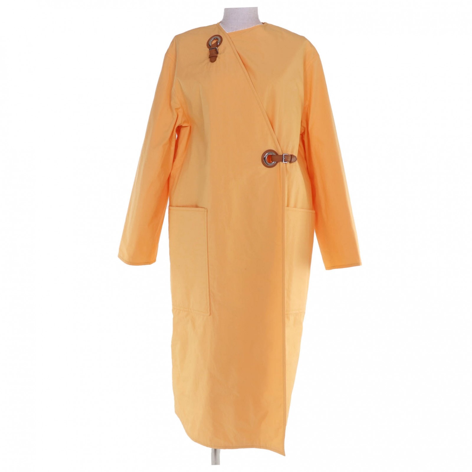 未使用品 エルメス コート オレンジ レディース 36 2E0106DJ
