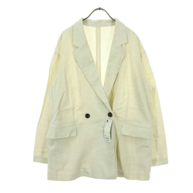 GU ジーユー 長袖 テーラードジャケット XL アイボリー系