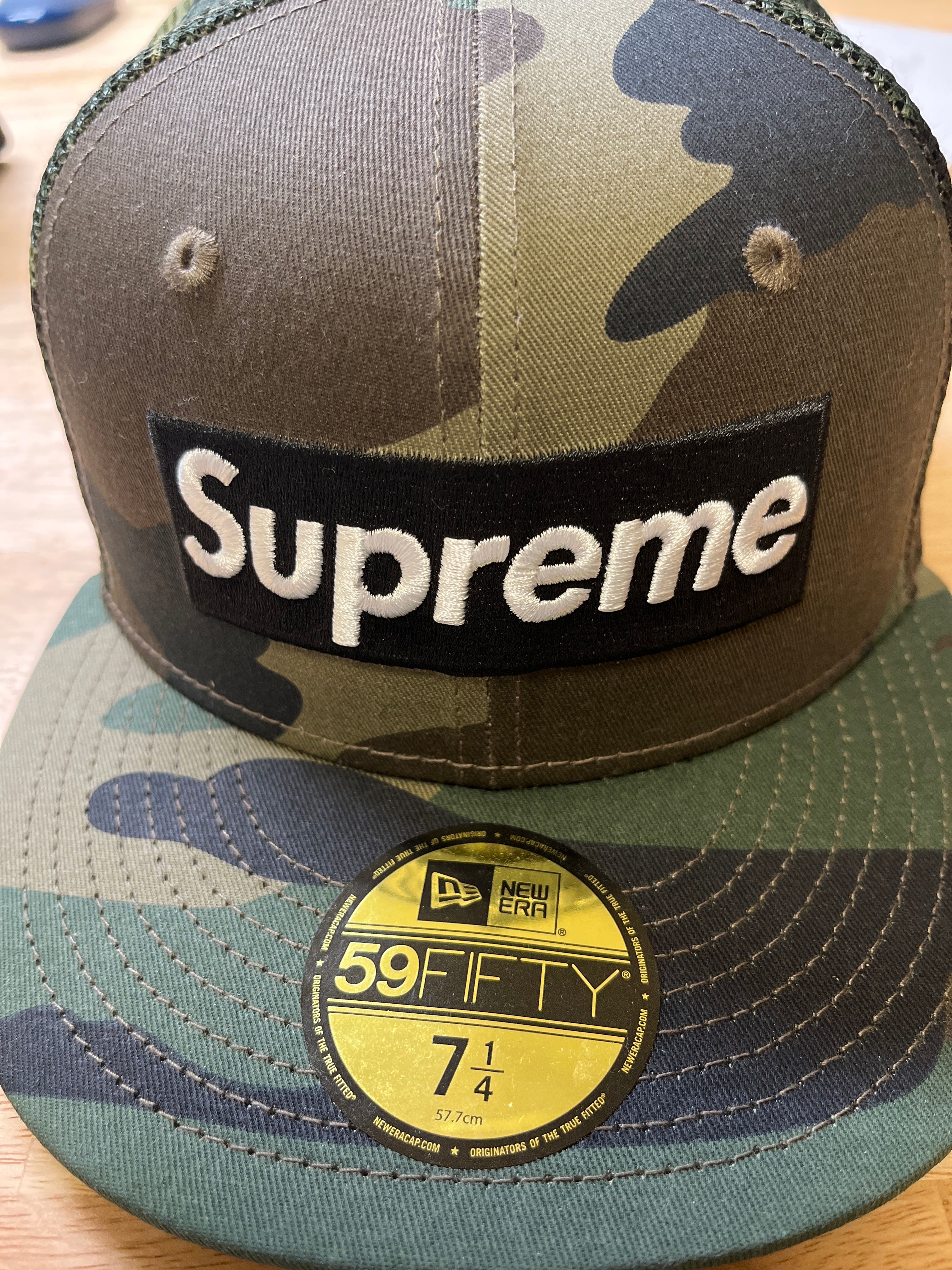 Supreme Box Logo Mesh Back New Era "Woodland Camo" (24SS)