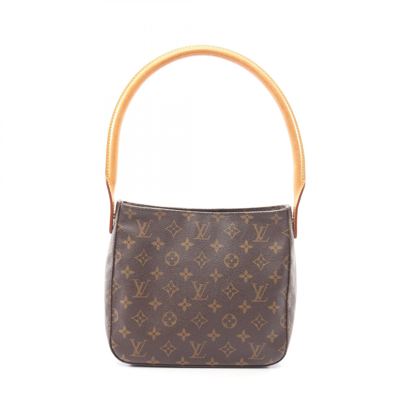 ルイ・ヴィトン LOUIS VUITTON ルーピングMM ショルダーバッグ バッグ PVCコーティングキャンバス レザー モノグラム レディース ブラウン系 M51146 【中古】
