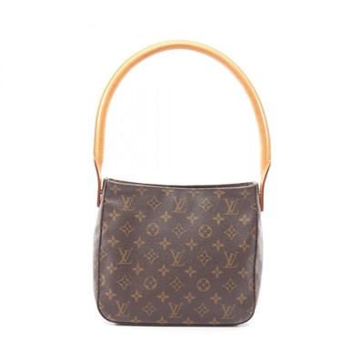 ルイ・ヴィトン LOUIS VUITTON ルーピングMM ショルダーバッグ バッグ PVCコーティングキャンバス レザー モノグラム レディース ブラウン系 M51146 【中古】