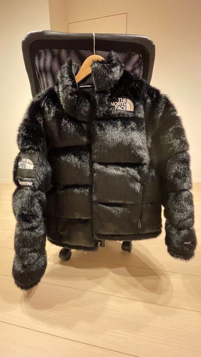 Supreme x The North Face Faux Fur Nuptse Jacket "Black"