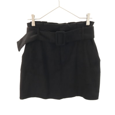 ZARA ザラ スエード ミニスカート M ブラック