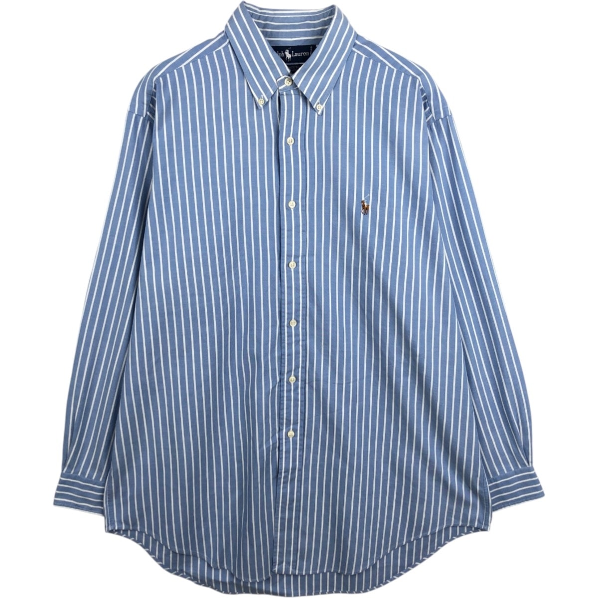 古着 ラルフローレン Ralph Lauren YARMOUTH 長袖 ボタンダウンストライプシャツ メンズL相当/eaa678054