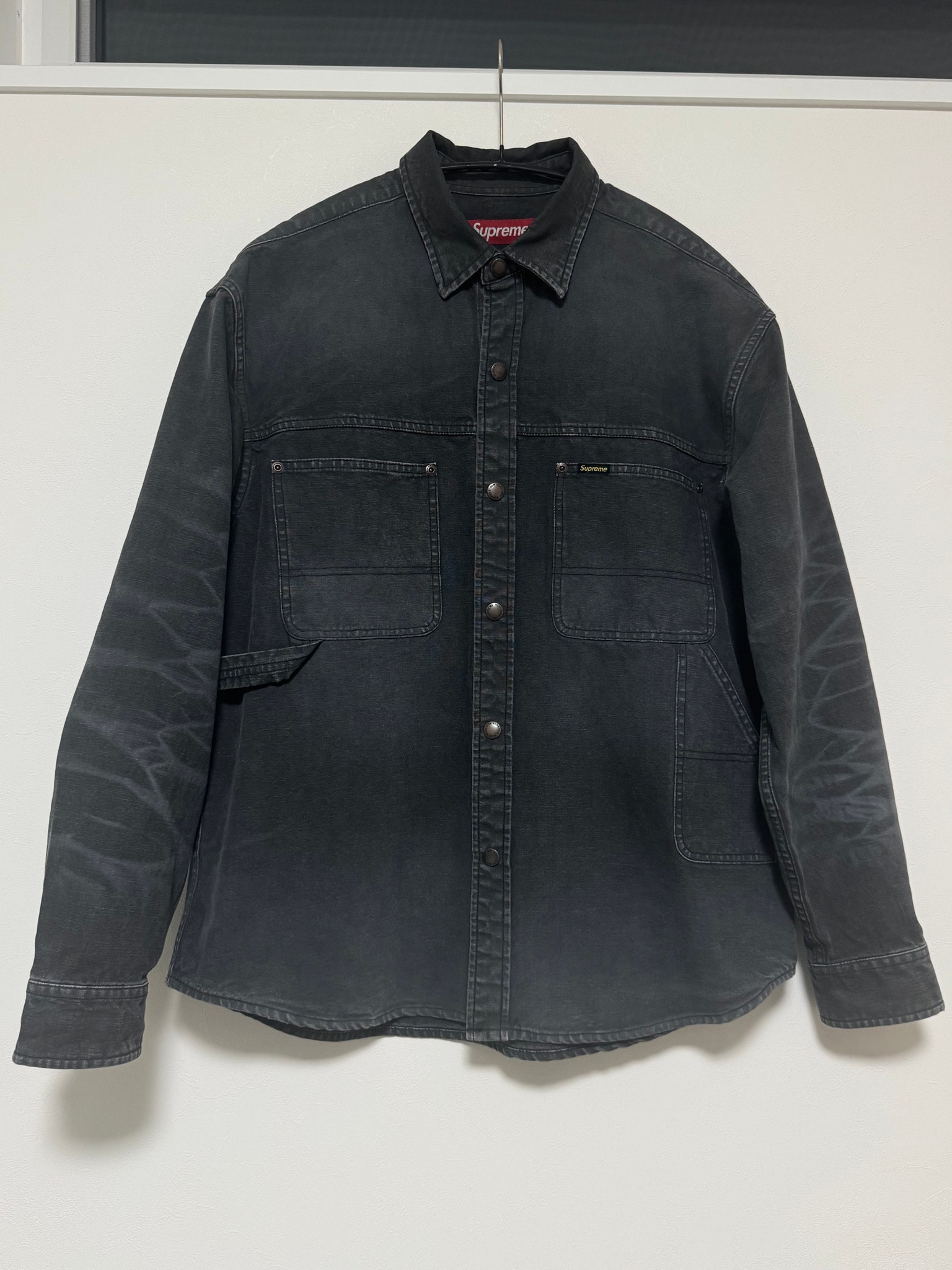 Supreme Worn Snap Painter Shirt "Black"