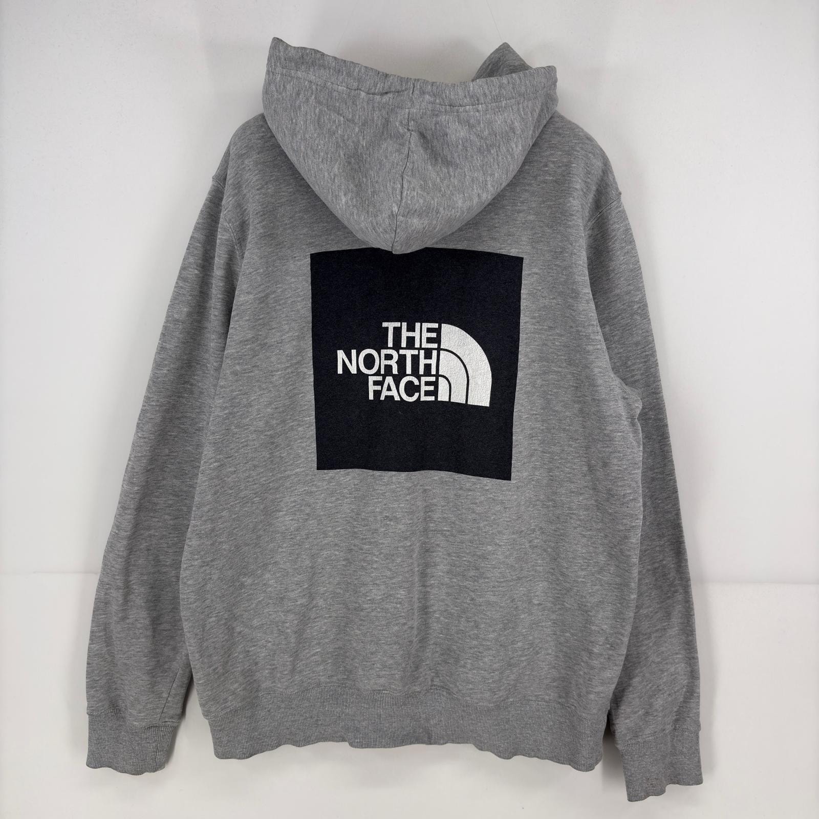 古着 ザ・ノースフェイス THE NORTH FACE パーカー スウェット プルオーバー ロゴ プリント バックプリント L グレー メンズ