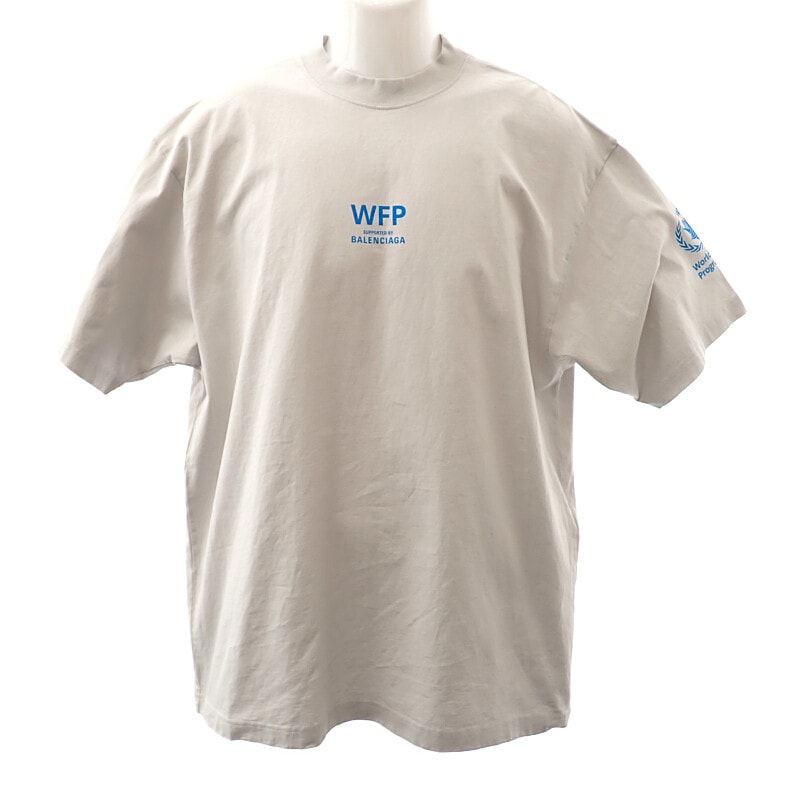 バレンシアガ BALENCIAGA WFP ロゴ Tシャツ XS 764235 半袖Tシャツ コットン グレー メンズ レディース【中古】【Aランク】