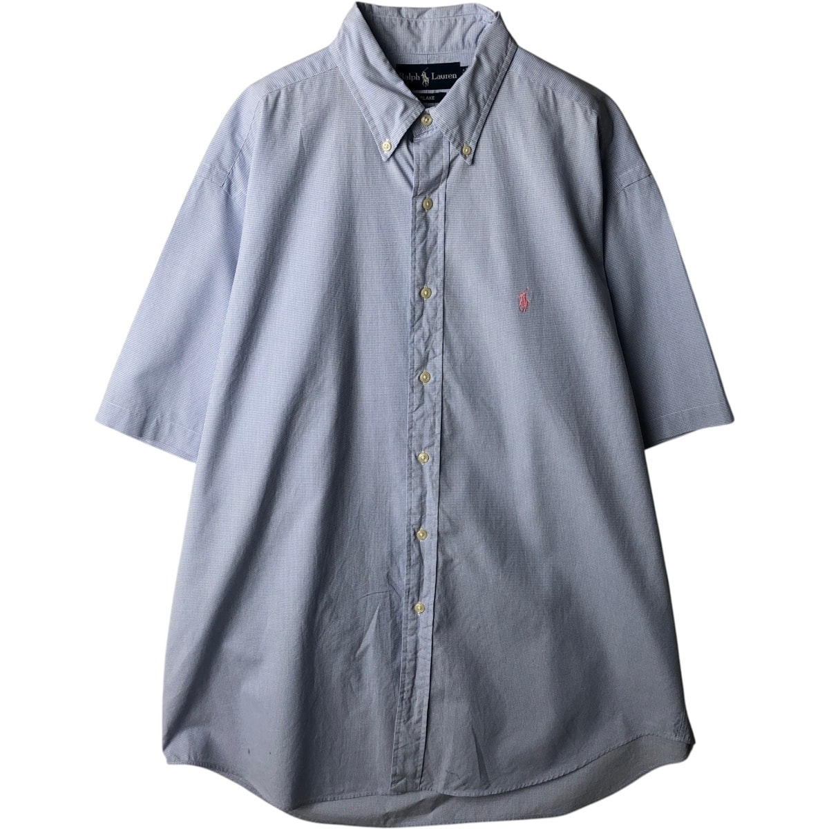 古着 ラルフローレン Ralph Lauren BLAKE 半袖 ボタンダウン チェックシャツ メンズL相当/eaa637737