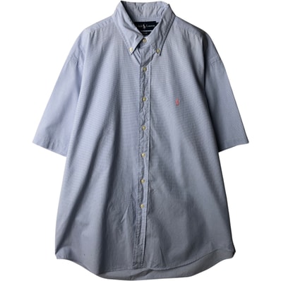 古着 ラルフローレン Ralph Lauren BLAKE 半袖 ボタンダウン チェックシャツ メンズL相当/eaa637737
