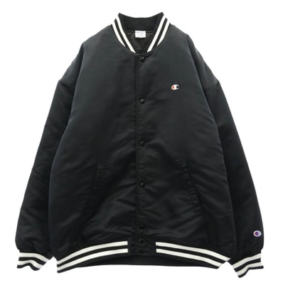Champion チャンピオン スタジャン C8-Y611 ナイロン スタジャン バーシティ ジャケット XL ブラック系 X LARGE【中古】