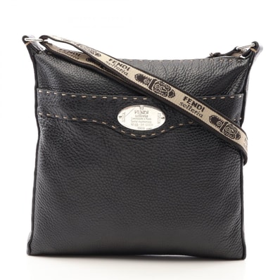 フェンディ FENDI セレリア ショルダーバッグ バッグ レザー レディース ブラック系 【中古】
