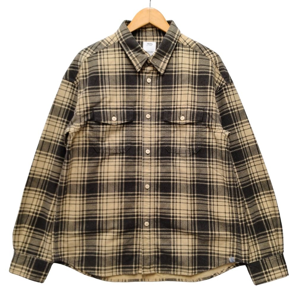 VISVIM ビズビム 品番 0124205011012 PIONEER CHECK L/S チェックシャツ ベージュ サイズ3 50976