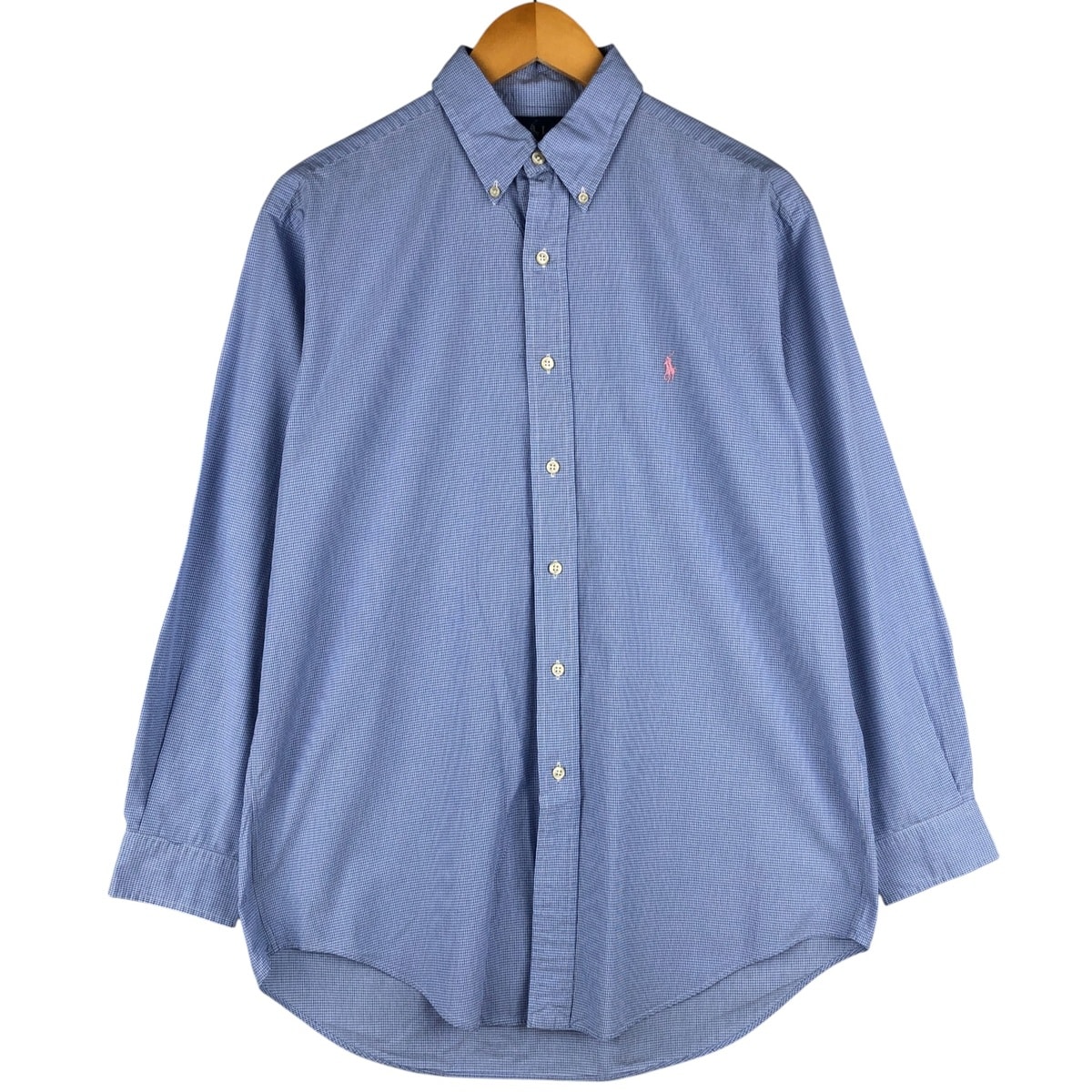 古着 ラルフローレン Ralph Lauren YARMOUTH ギンガムチェック 長袖 ボタンダウンチェックシャツ メンズM相当/eaa590977