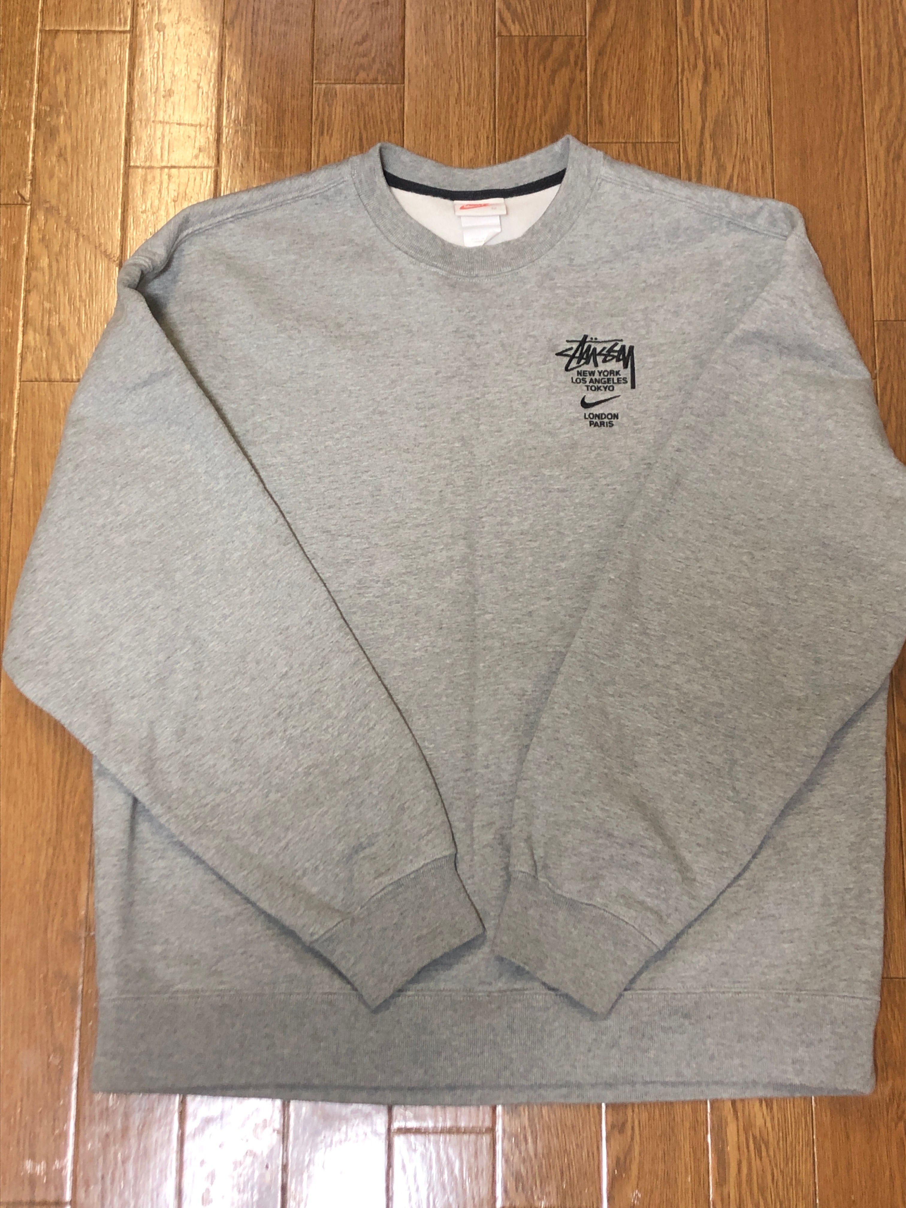Nike x Stussy International Crewneck Sweatshirt (US Size) "Grey" DC4198-050