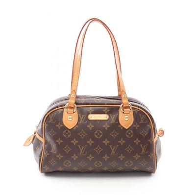 ルイ・ヴィトン LOUIS VUITTON モントルグイユPM ショルダーバッグ バッグ PVCコーティングキャンバス レザー モノグラム レディース ブラウン系 M95565 【中古】