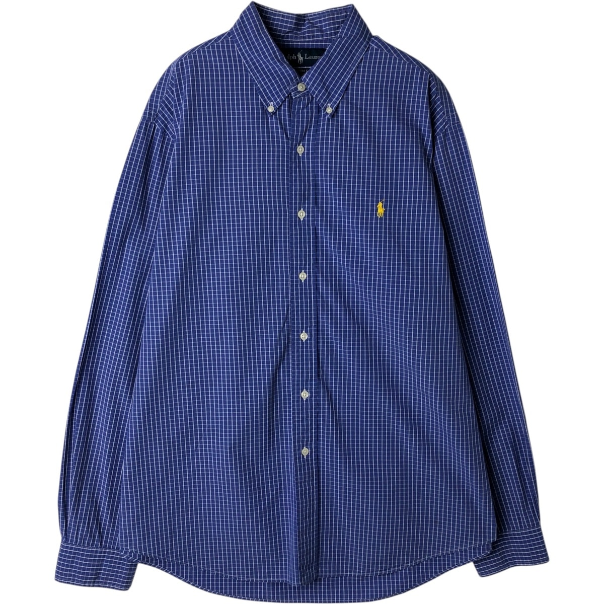 古着 ラルフローレン Ralph Lauren CUSTOM FIT 長袖 ボタンダウンチェックシャツ メンズXL相当/eaa628606