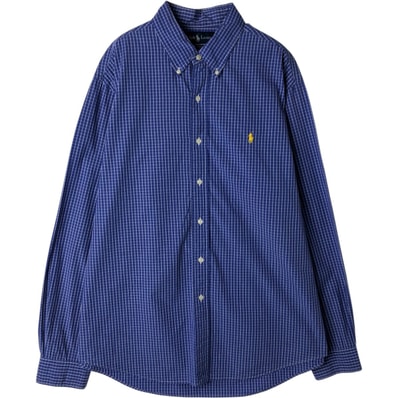 古着 ラルフローレン Ralph Lauren CUSTOM FIT 長袖 ボタンダウンチェックシャツ メンズXL相当/eaa628606