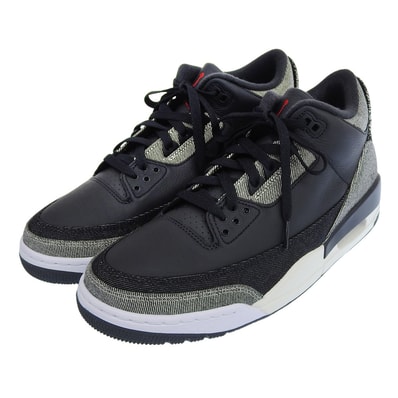 ナイキ 未使用 エア ジョーダン 3 デニム シューズ メンズ ブラック ジムレッド 27.5cm IR0914-400 9.5(US)