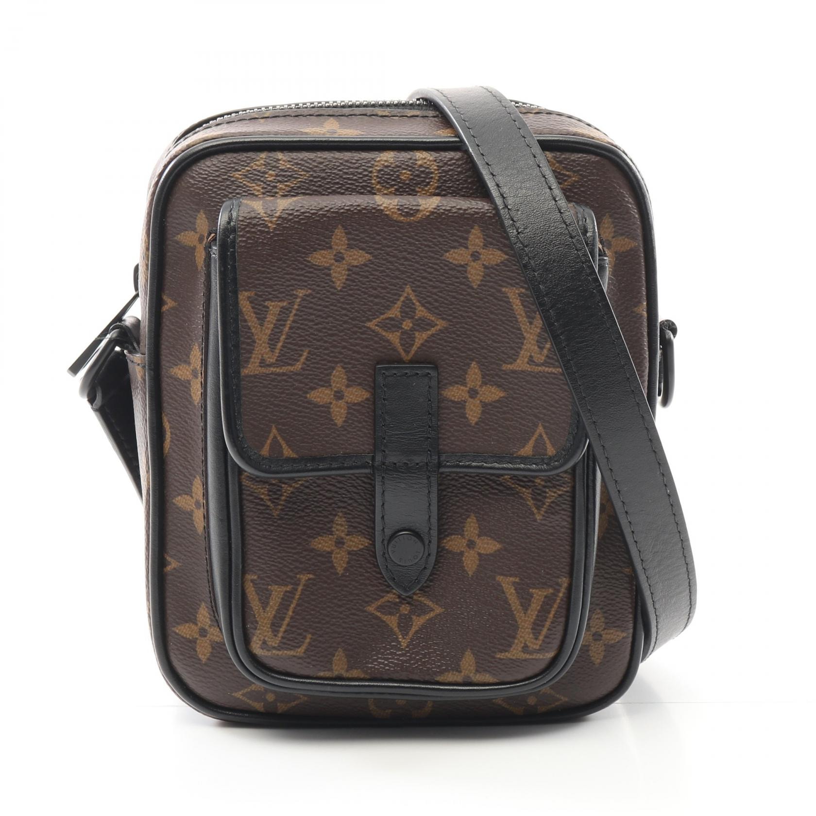 ルイ・ヴィトン LOUIS VUITTON クリストファー ウエアラブル ウォレット ショルダーバッグ バッグ PVCコーティングキャンバス レザー モノグラム・マカサー メンズ ブラウン系 / ブラック系 M69404 【中古】