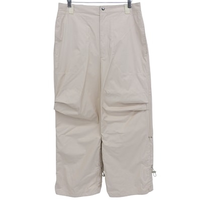 モンクレール 美品H20922A00006 ジーニアス ナイロンパンツ ボトムス メンズ ライトベージュ 48 22年 48