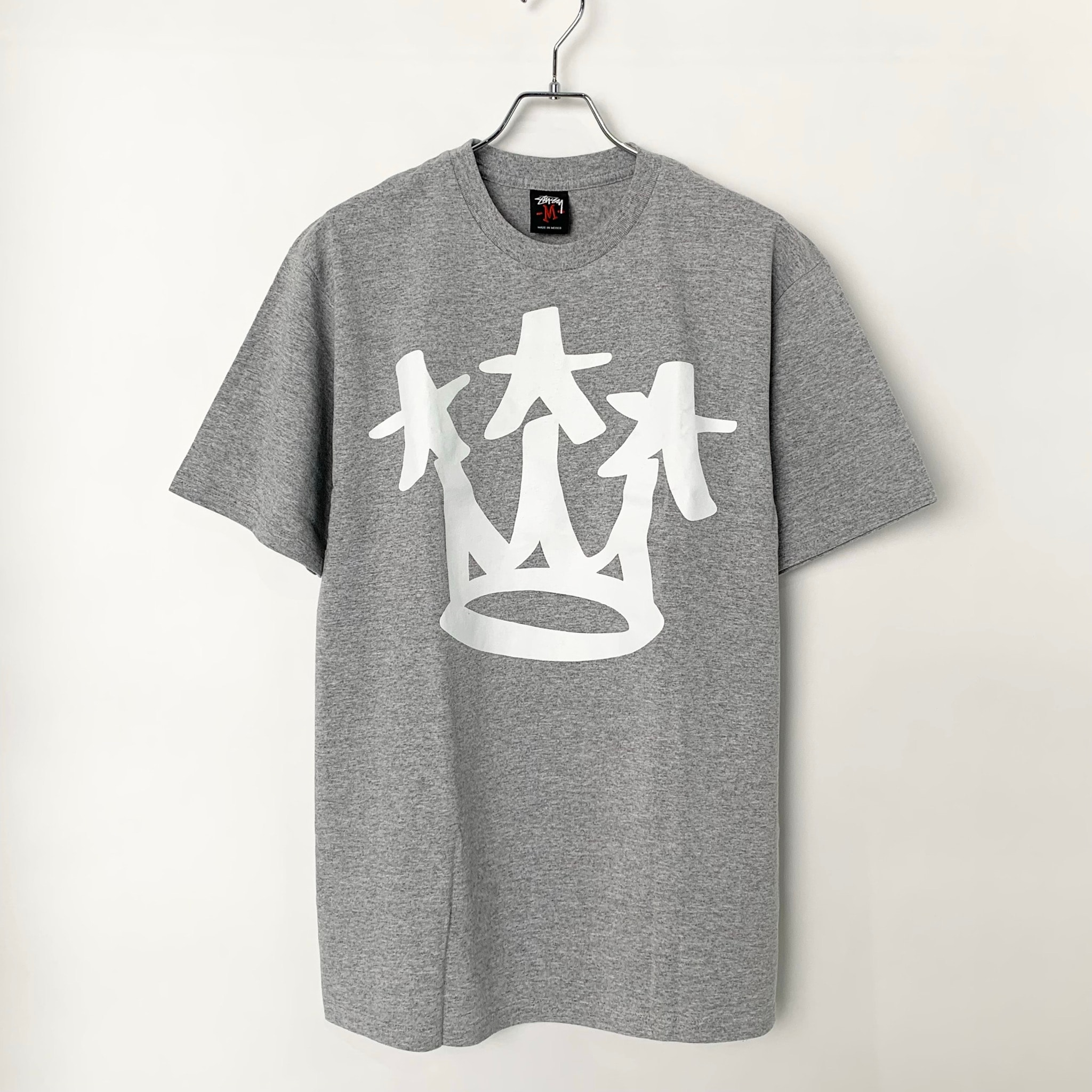 Stussy × HAZE Crown Graffiti Graphic Tee "Grey"