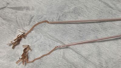 オピウム スレッダーイヤリング ローズゴールド