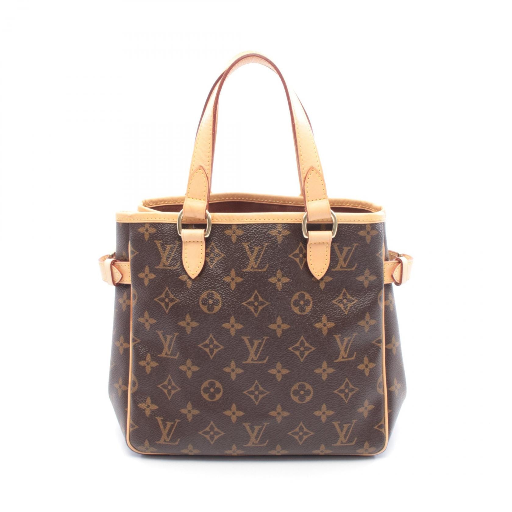 ルイ・ヴィトン LOUIS VUITTON バティニョール ハンドバッグ バッグ PVCコーティングキャンバス レザー モノグラム レディース ブラウン系 M51156 【中古】
