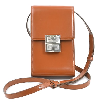 ジバンシィ GIVENCHY ショルダーバッグ レザー ブラウン レディース【中古】 56072g