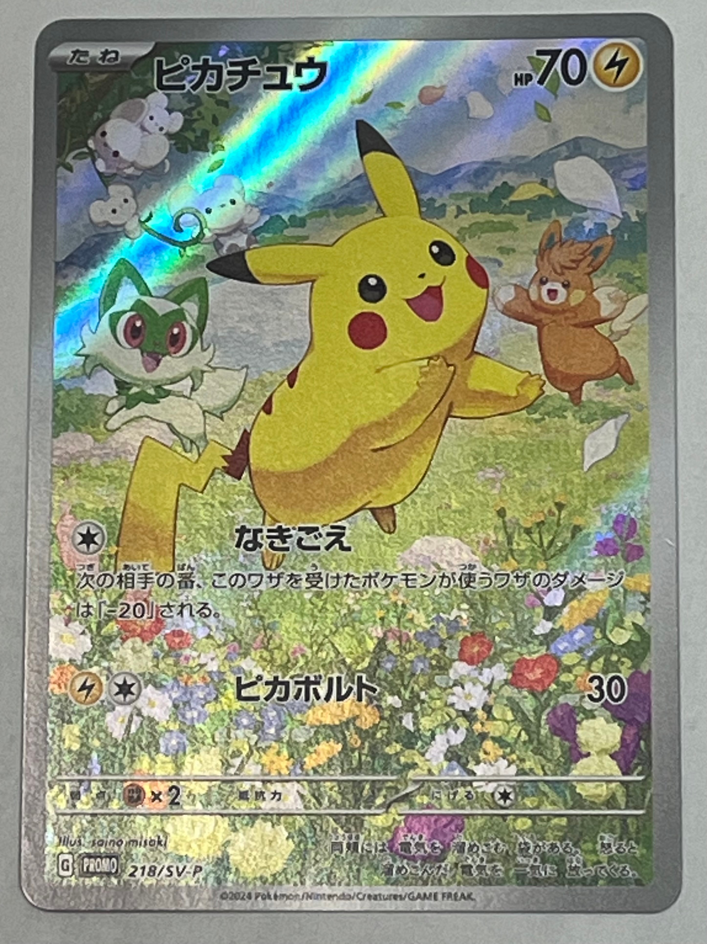 ピカチュウ P [SV-P 218](プロモカードパック「ポケカの夏がキタ!プロモカードGetキャンペーン!」)