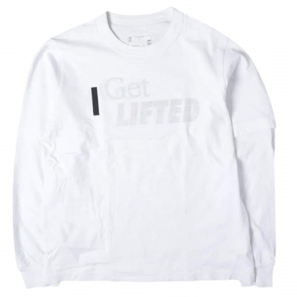 sacai サカイ 22SS I Get LIFTED L/S T-Shirt ロゴプリント レイヤードロングスリーブTシャツ 22-0355S 4 WHITE 長袖 トップス g27721