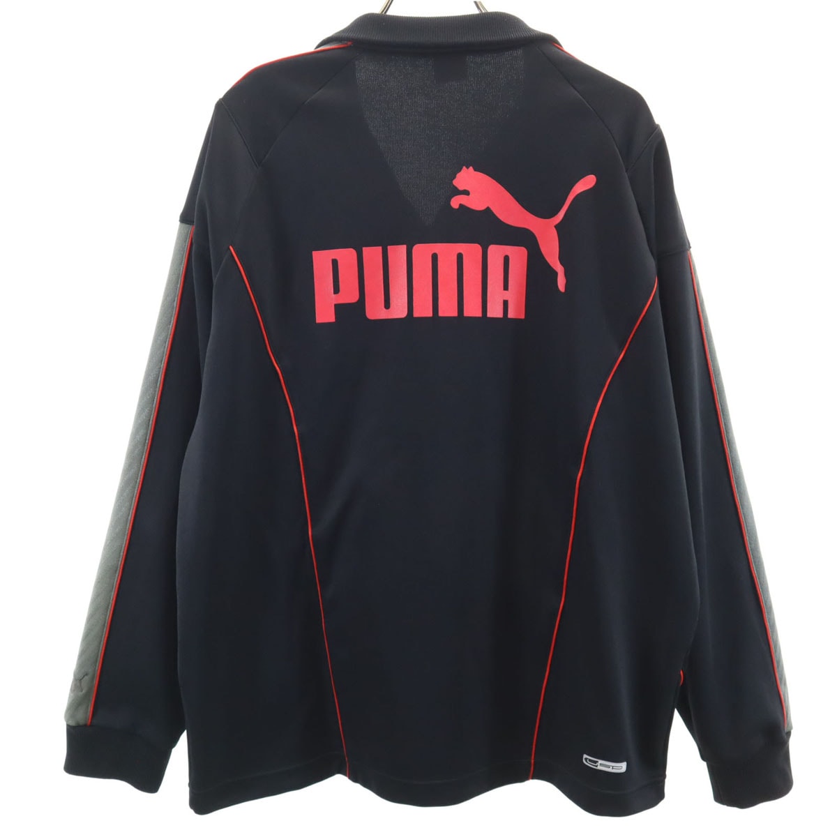 PUMA プーマ 日本製 バックロゴ トラックジャケット L ブラック ジャージ