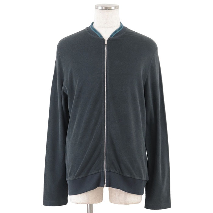 エルメス 2017SS パイル ジップアップ ジャケット ジャケット メンズ ネイビー XL HERMES