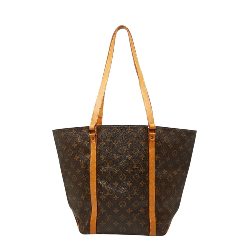 ルイ ヴィトン モノグラム サックショッピング トートバッグ ショルダーバッグ M51108 ブラウン PVC レザー レディース LOUIS VUITTON 中古