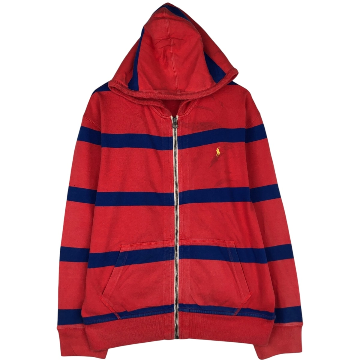 古着 ラルフローレン Ralph Lauren POLO by Ralph Lauren ボーダー柄 スウェットフルジップパーカー メンズL相当/eaa631085