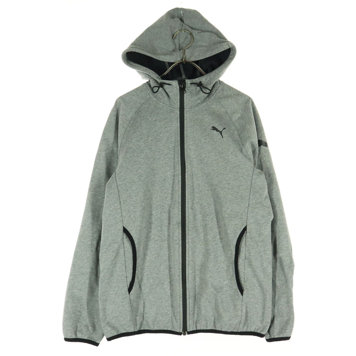 美品 PUMA プーマ 長袖 ジップパーカー M グレー