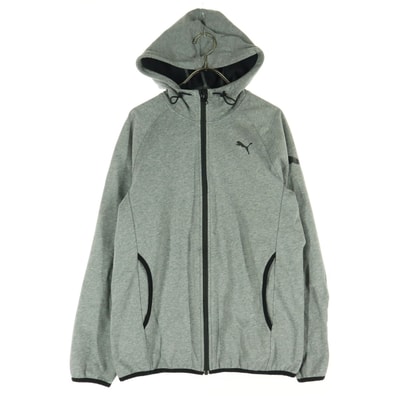 美品 PUMA プーマ 長袖 ジップパーカー M グレー